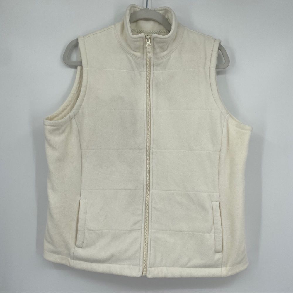 Lands End polar Fleece vest woman’s size large